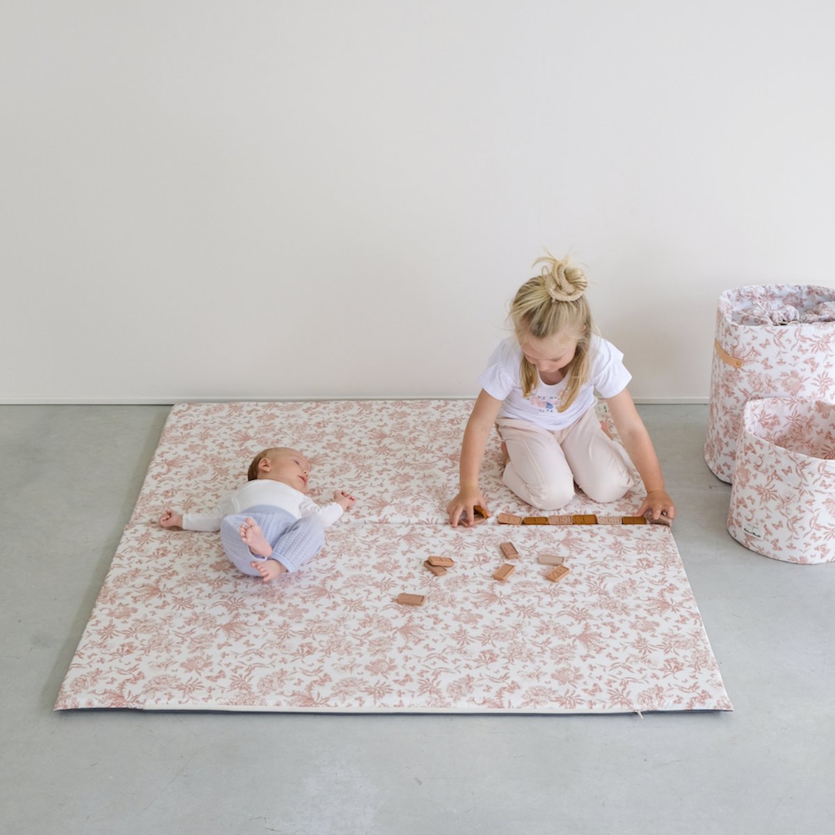 housse tapis motricite et jeux bebe enfant collaboration tartine&chocolat coloris rose