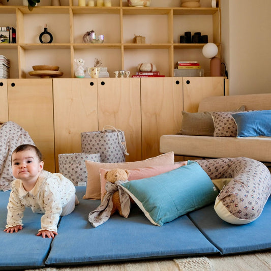 housse pour tapis d eveil  motricite bebe enfant couleur bleu