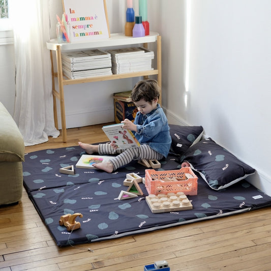 housse  pour tapis d'eveil et motricite motif fruits