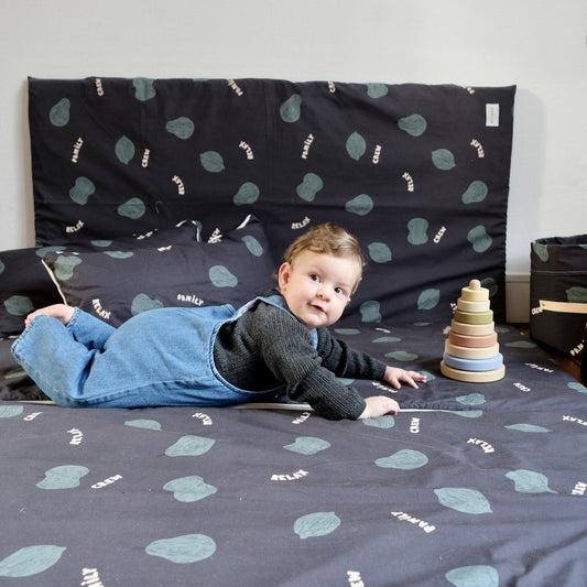 housse imprimé fruits pour tapis d'eveil 