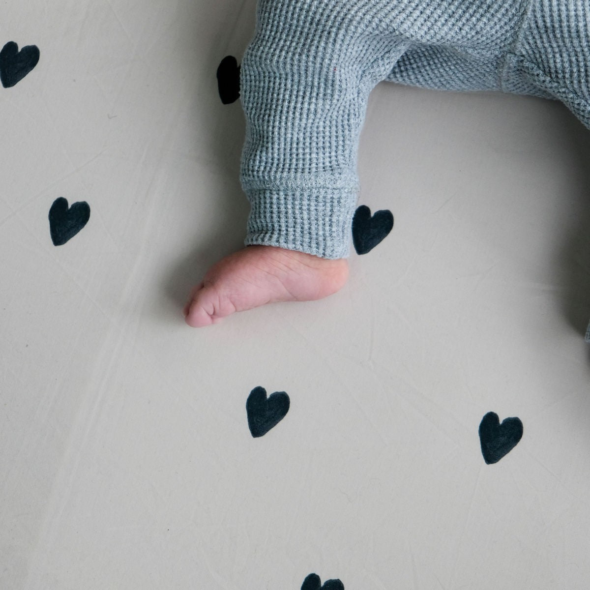 housse pour tapis de motricite motif coeur 