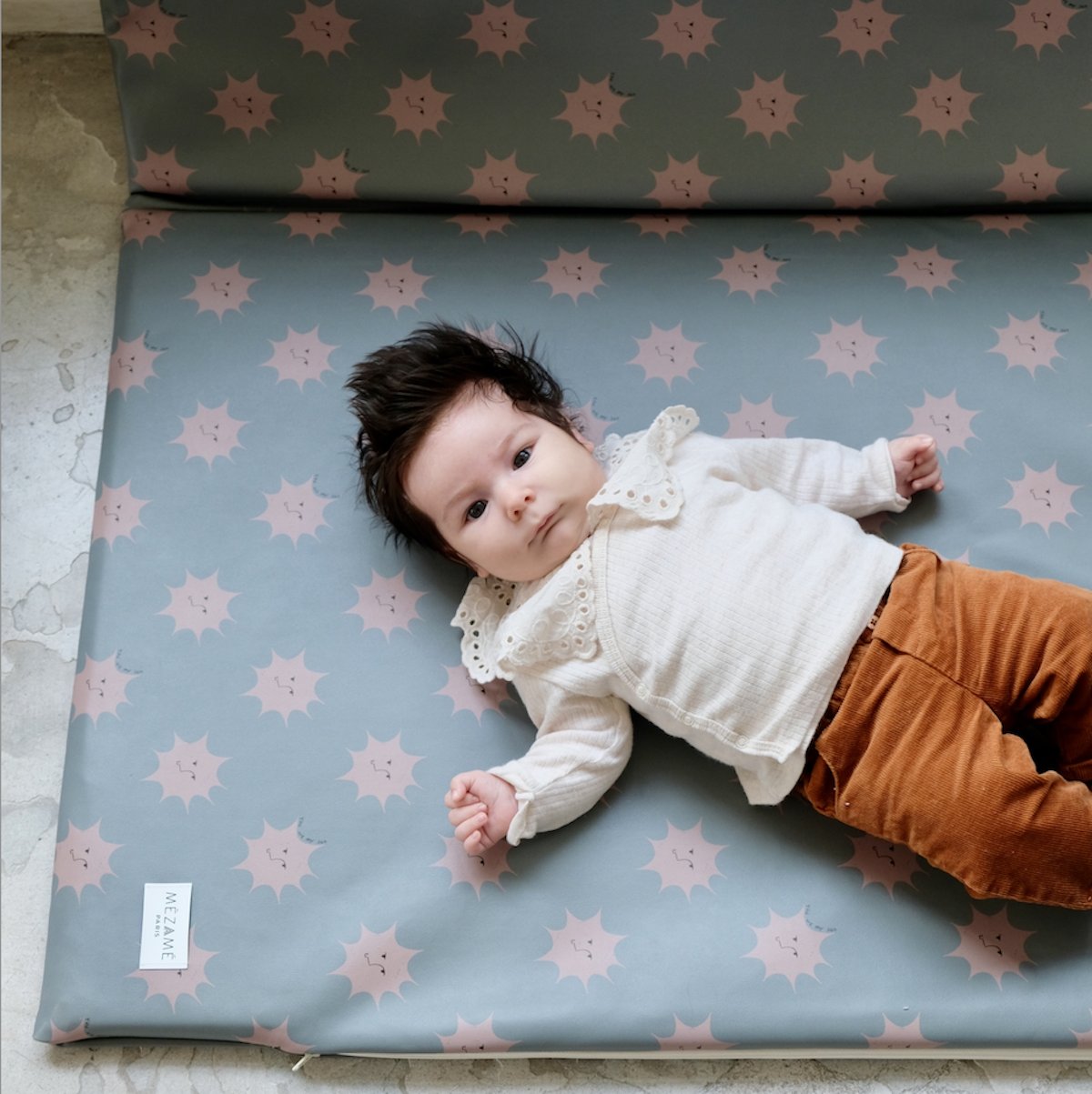 housse waterproof pour tapis d eveil motricite et DIY bebe enfant 
waterproof imprimé soleil