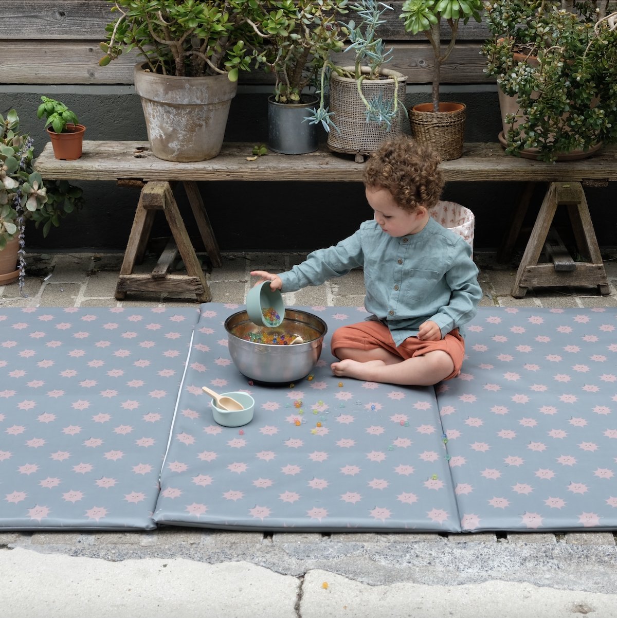 housse waterproof pour tapis d eveil motricite  bebe enfant 
waterproof imprimé soleil