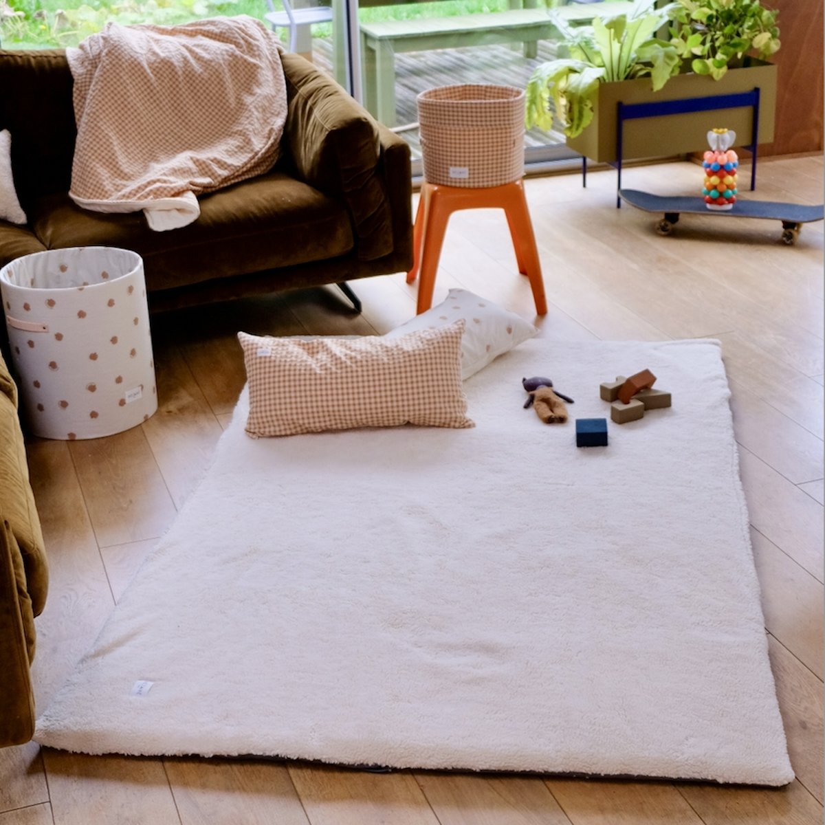 tapis d eveil grand format effet mouton