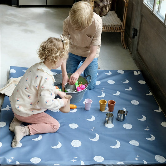 housse waterproof à enfiler pour tapis d eveil  bebe enfant 
waterproof imprimé lune to the moon
