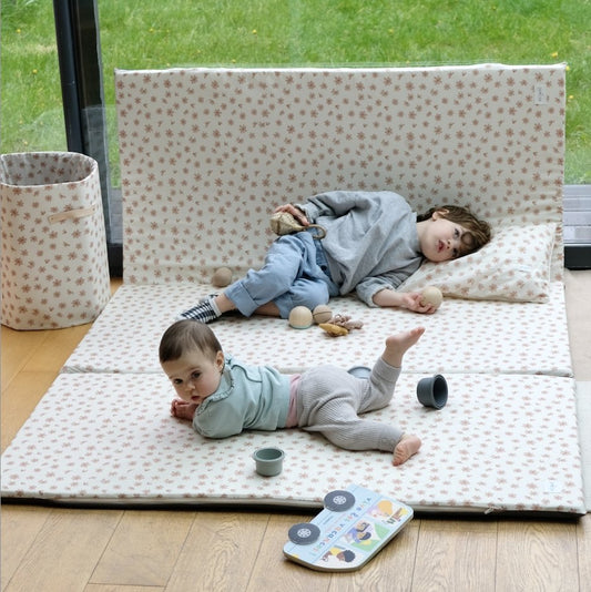 rallonge tapis d'eveil motricite et jeux grand format bébé enfant fleuri 