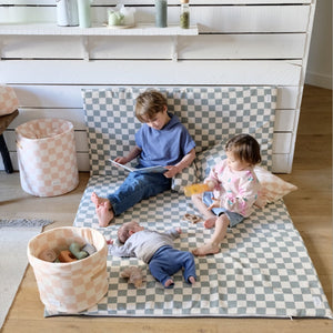 rallonge grand format tapis d eveil motricte et jeux bebe enfant imprime damier vert