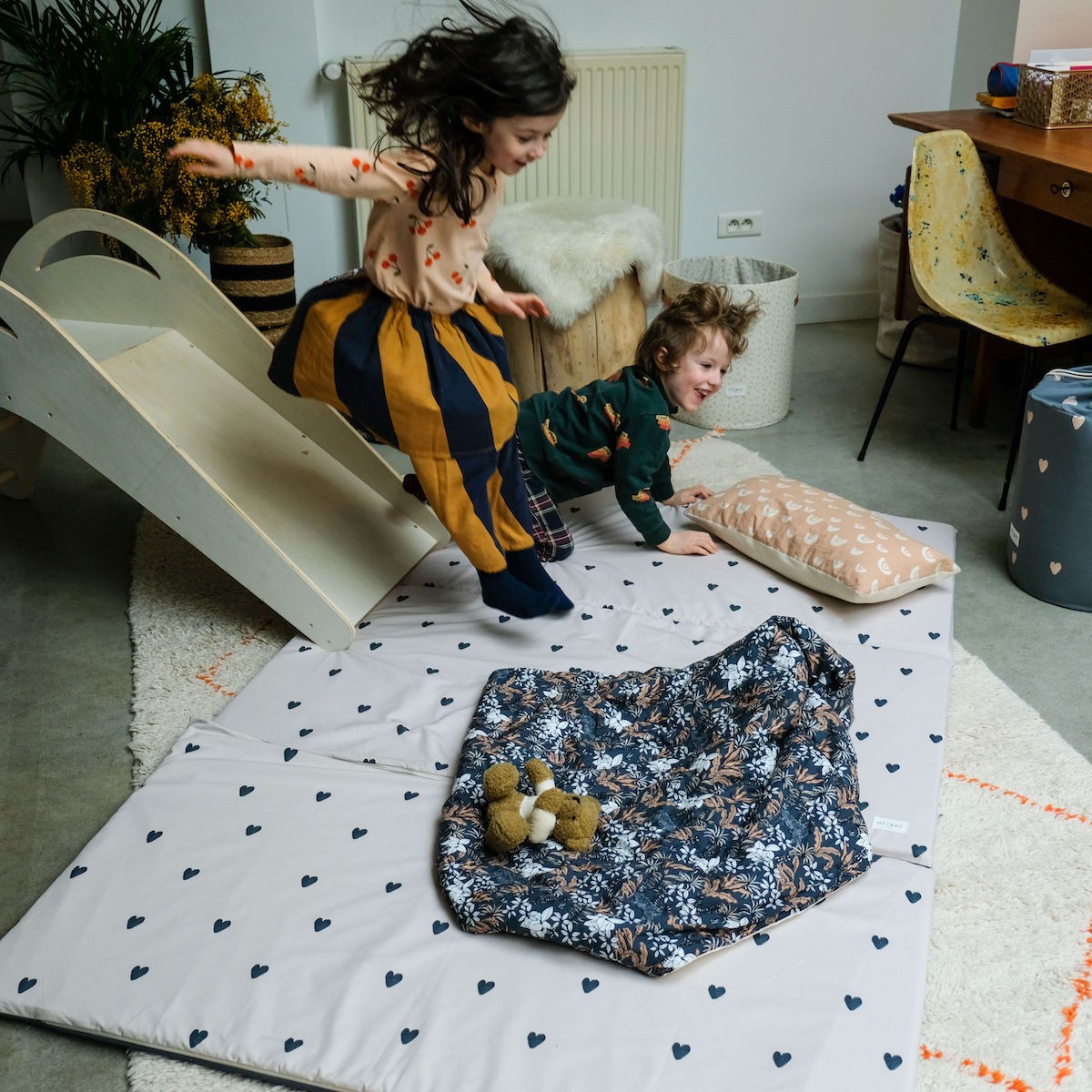 rallonge tapis de motricite motif coeur