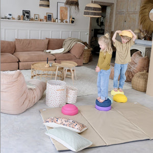 extension for waterproof baby and toddler sensory and motor skills play mat, XXL large format, plain sesame beige