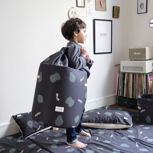 panier de rangement grand format pour chambre motif fruits