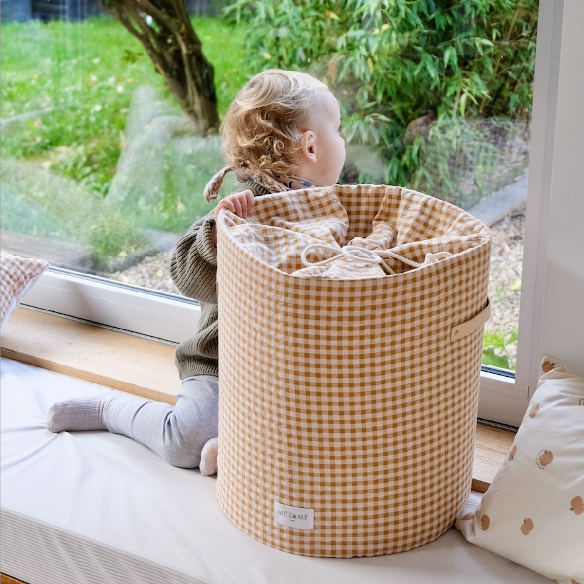 panier de rangement vichy