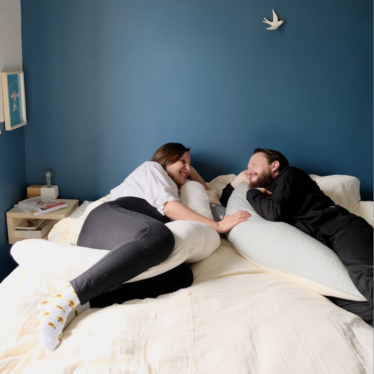 coussin d'allaitement et maternite jersey tout doux 