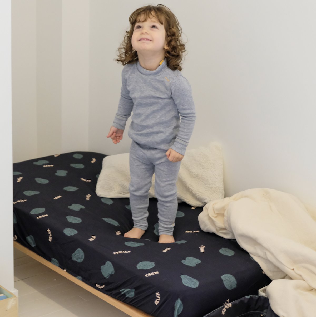 drap housse jersey  imprimé fruité coloris foncé