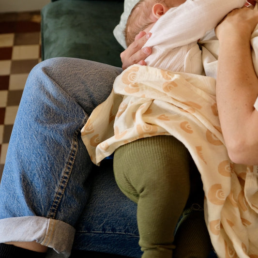 lange bebe gaze de coton arc en ciel