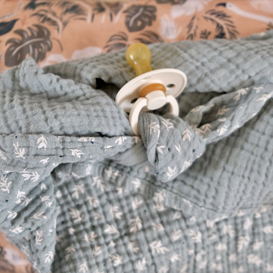  lange gaze de coton coloris sauge