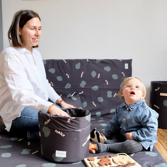 petit panier de rangement motif fruits 