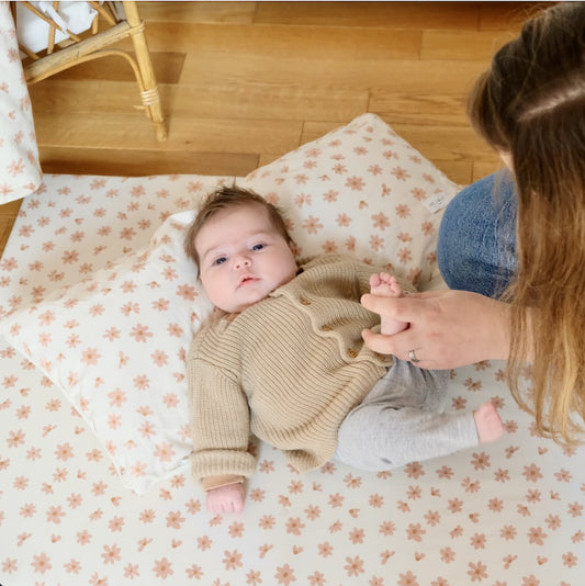 coussin enfant doux fleuri 