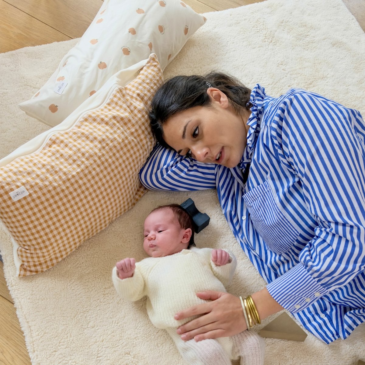 coussin tout doux bebe enfant parents vichy