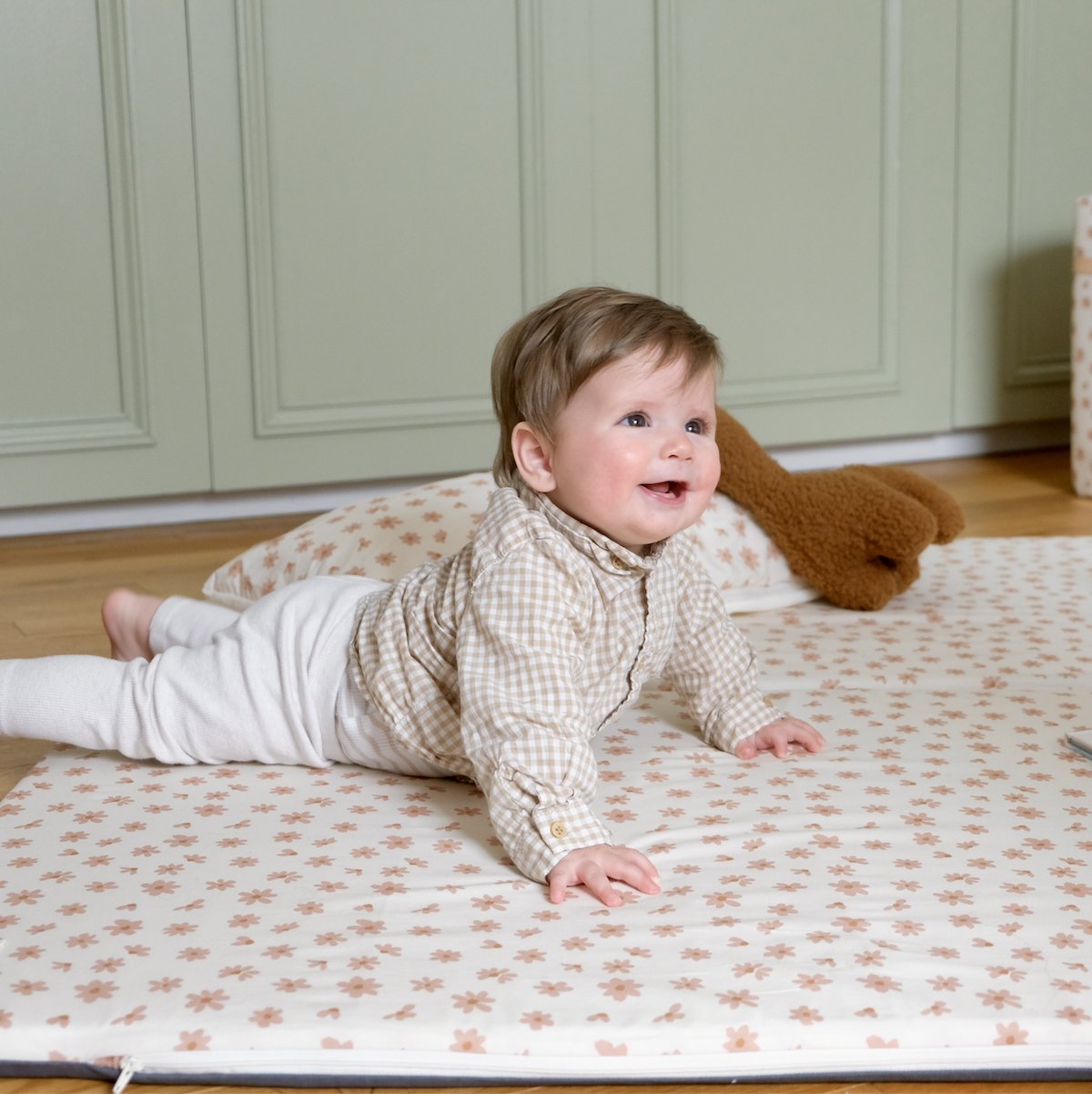 tapis d'eveil motricite  bébé enfant fleuri 