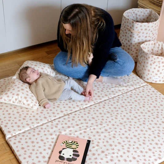 tapis d'eveil et jeux bébé enfant fleuri 