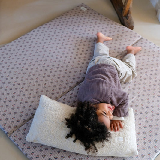 tapis d'eveil  motricite et jeux bebe enfant  motif fleurs et carreaux cottage