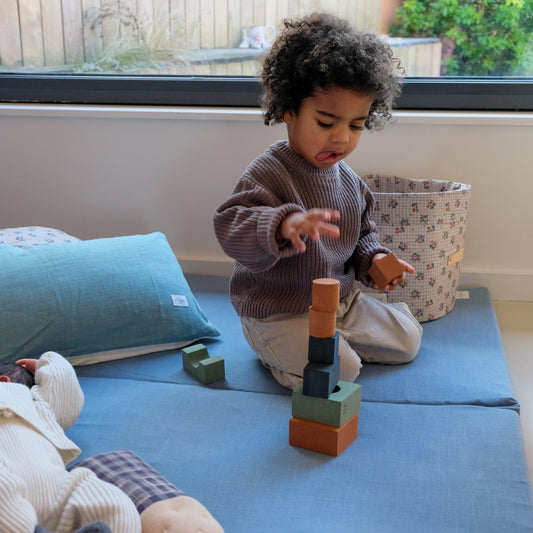 tapis d eveil motricite et jeux bebe enfant   bleu