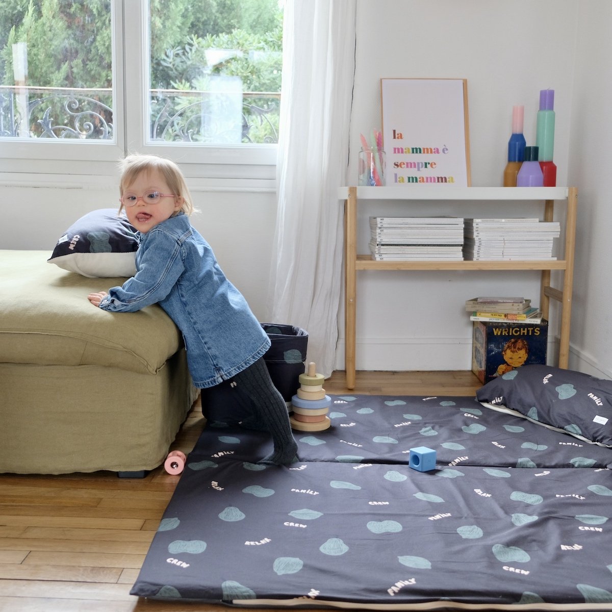 tapis d'eveil et motricite enfants bébé motif fruits 