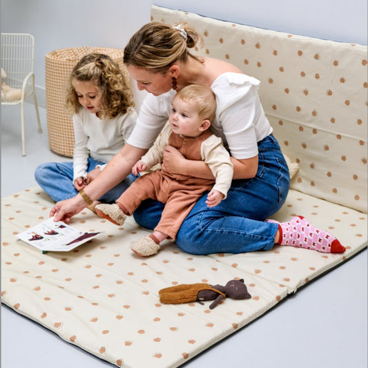 tapis d eveil  et jeux bebe enfant grand format XXL motif pomme d'amour 