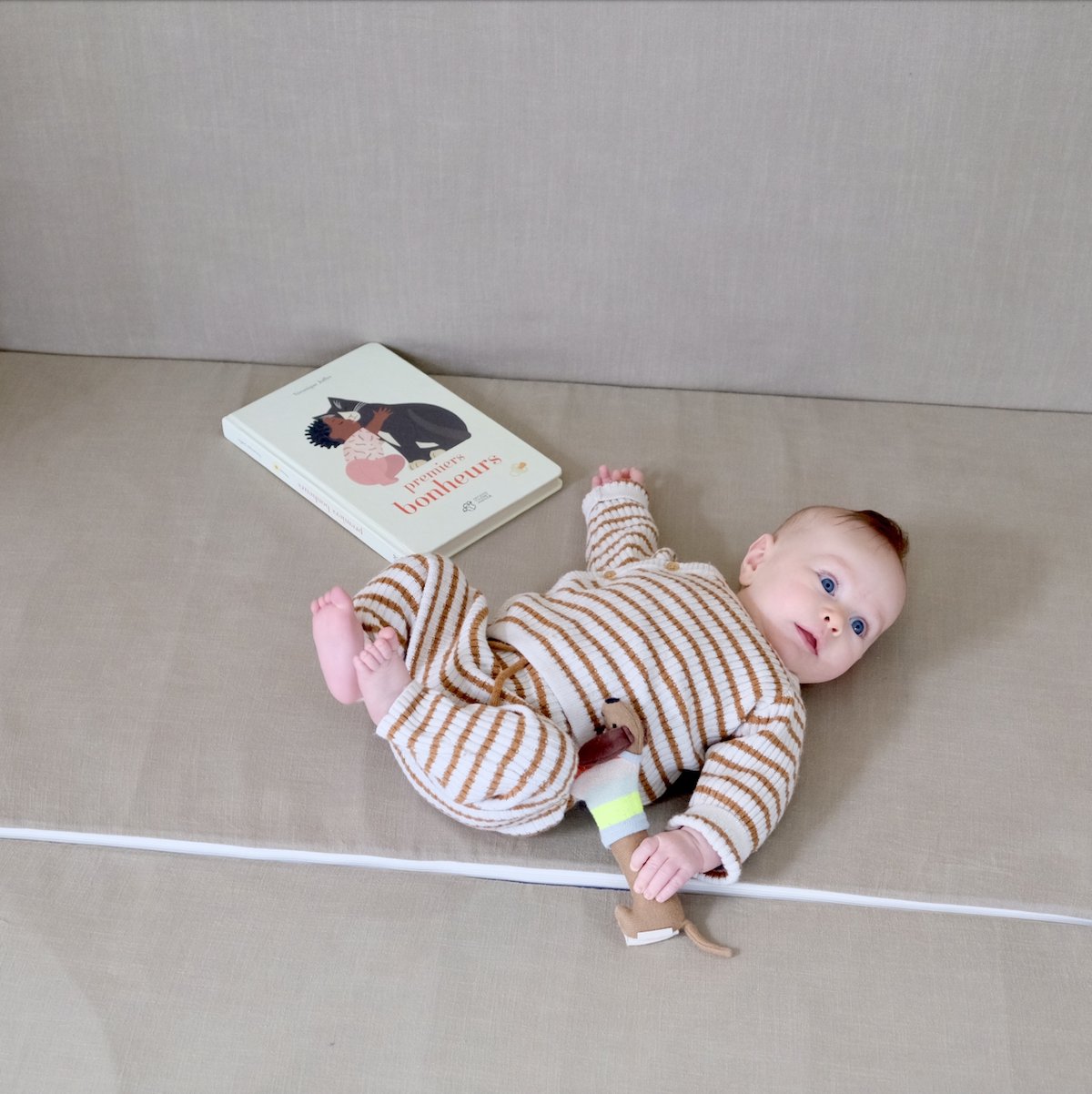 tapis d eveil  motricite et jeux bebe enfant grand format XXL uni kaki olive