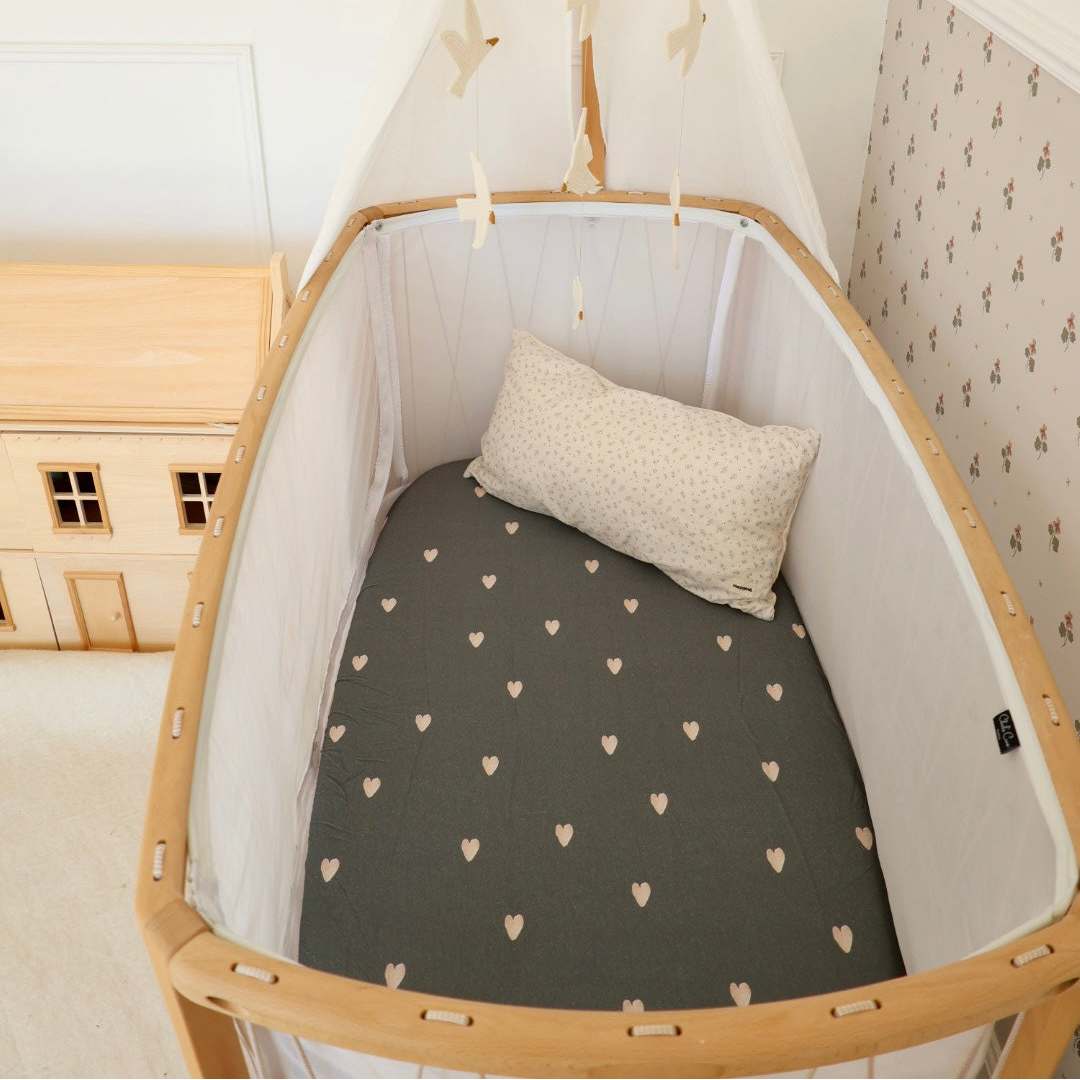 🟡 Drap Housse Bébé Love Affair Eucalyptus / ANCIENNE CO'