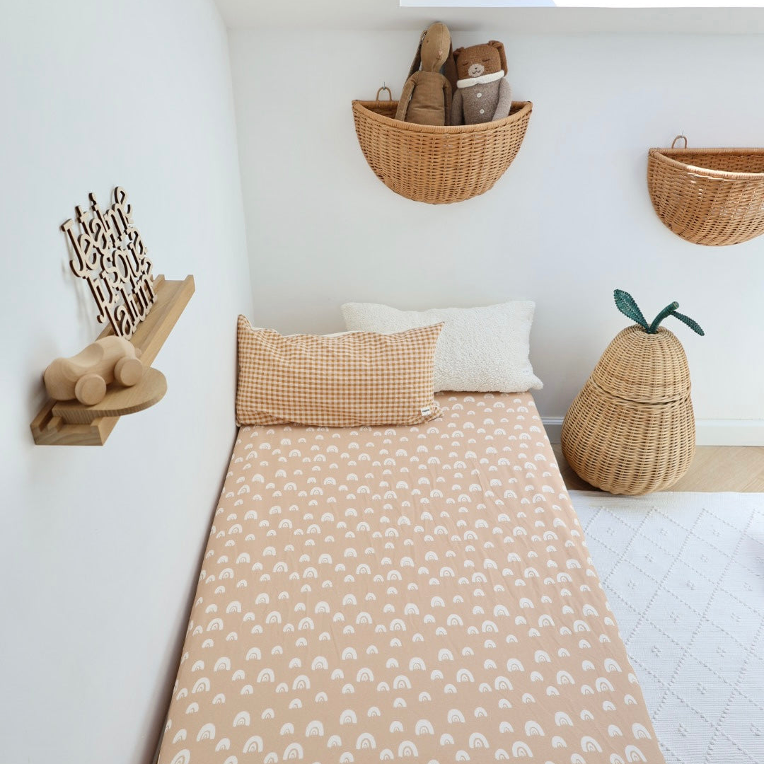 Peach Arc Fitted Sheet 