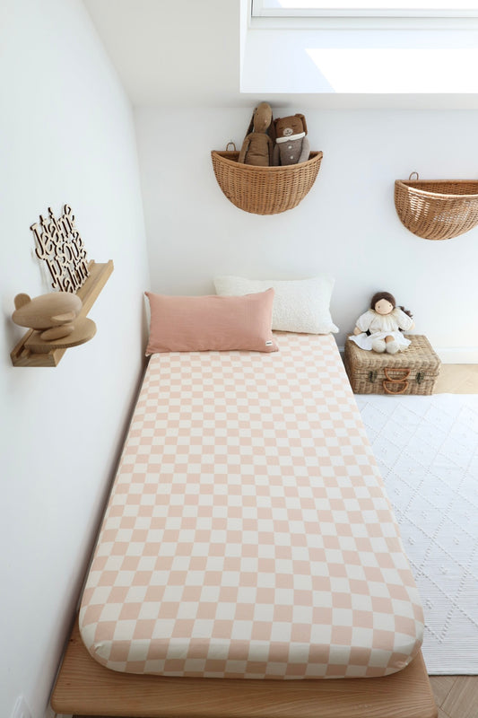 Drap Housse Damier Barbe à Papa