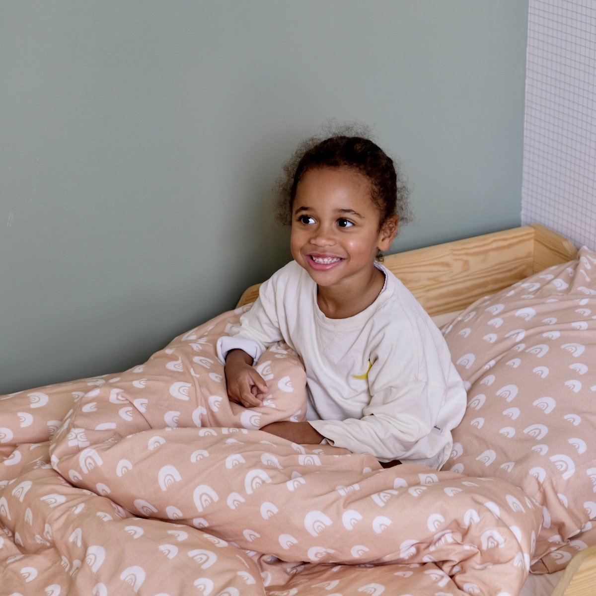 parure de lit jersey arc en ciel enfant
