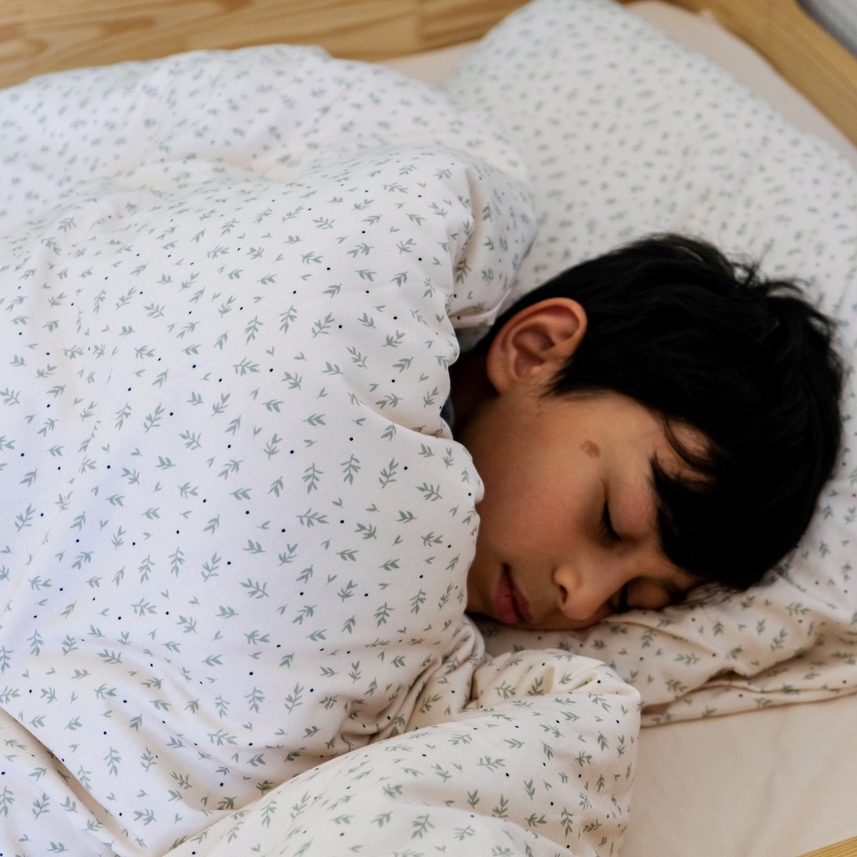 parure linge de lit jersey tout confort sommeil parfait cueillette milk