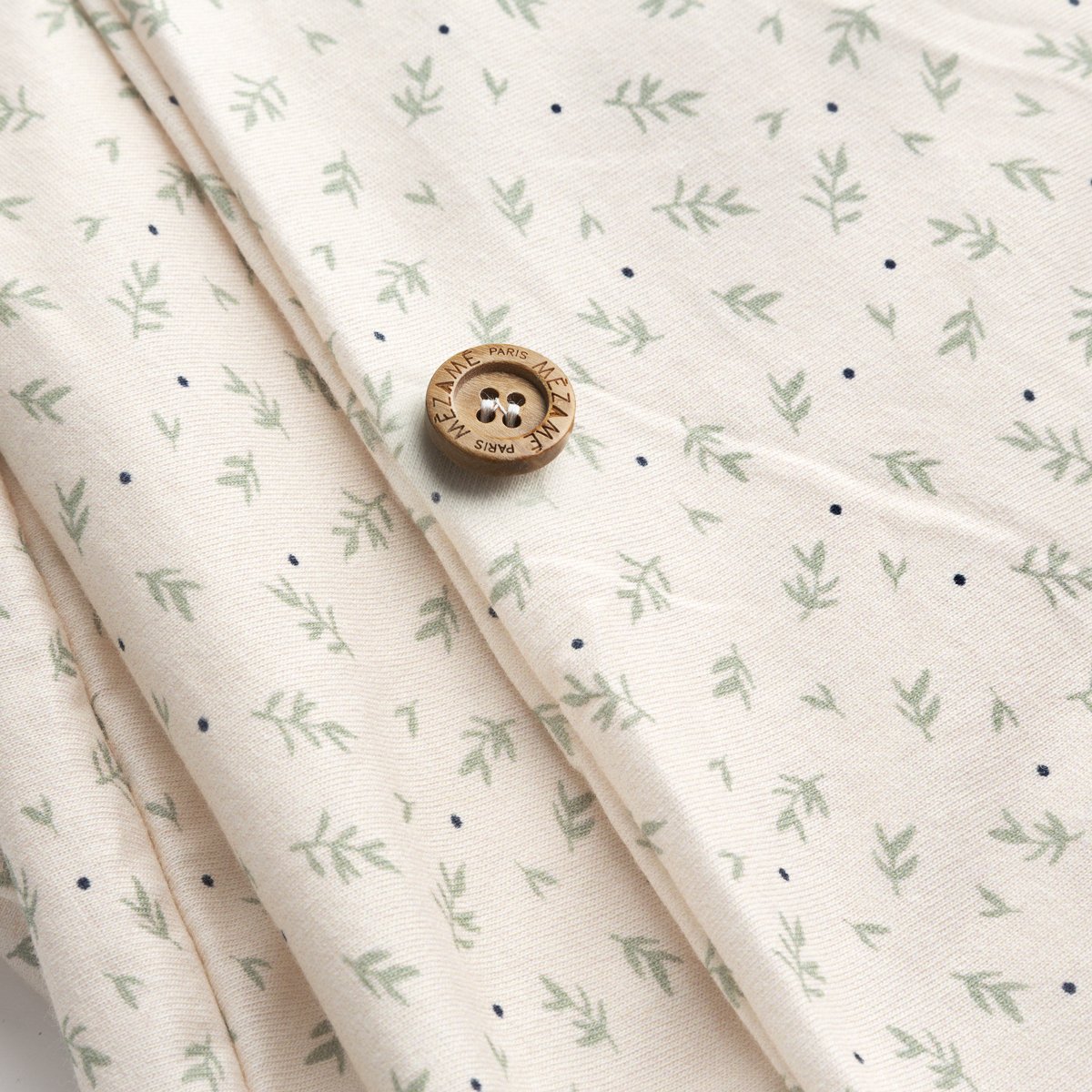 parure linge de lit jersey tout confort sommeil parfait cueillette milk fermeture zip et boutons