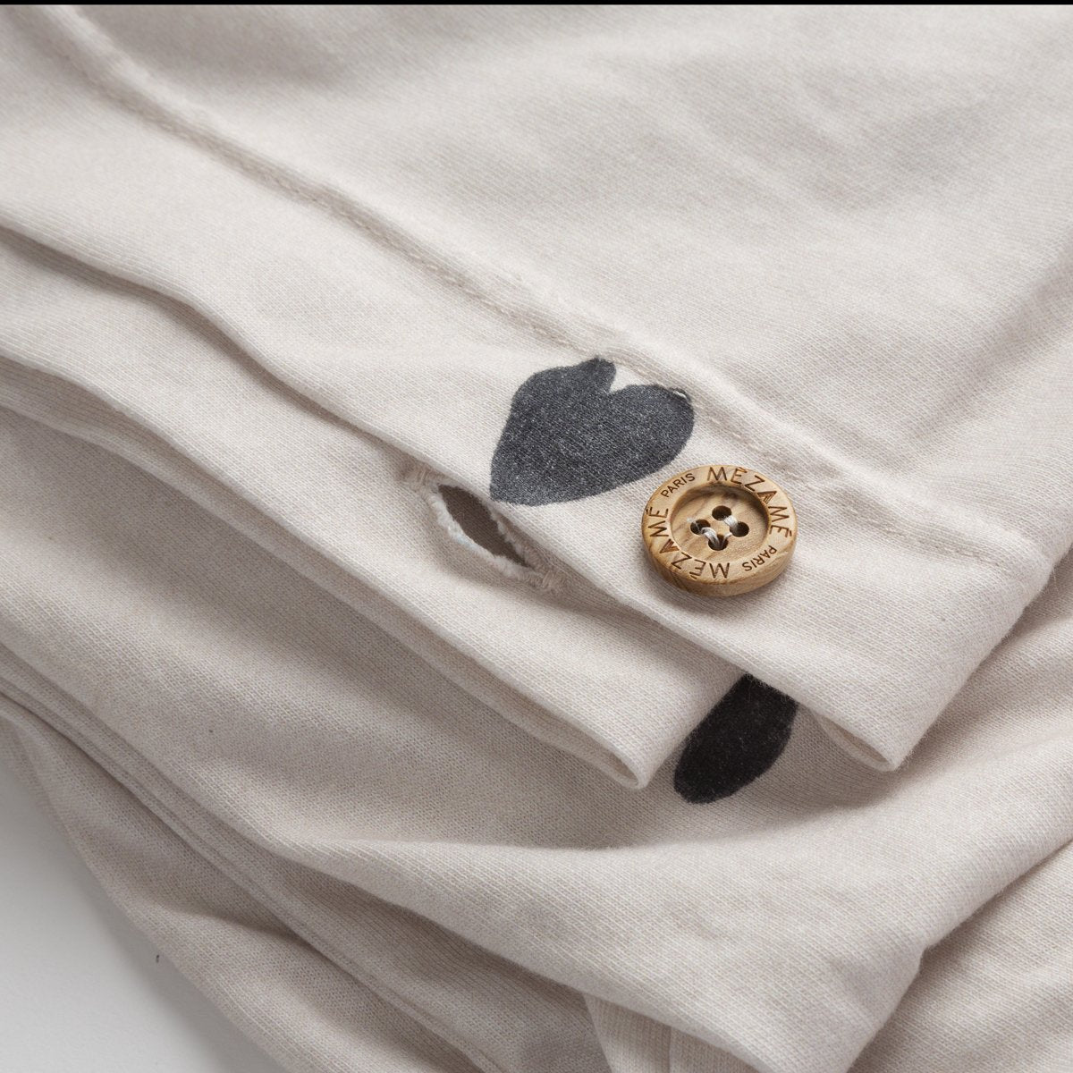 parure de linge de lit zip et bouton