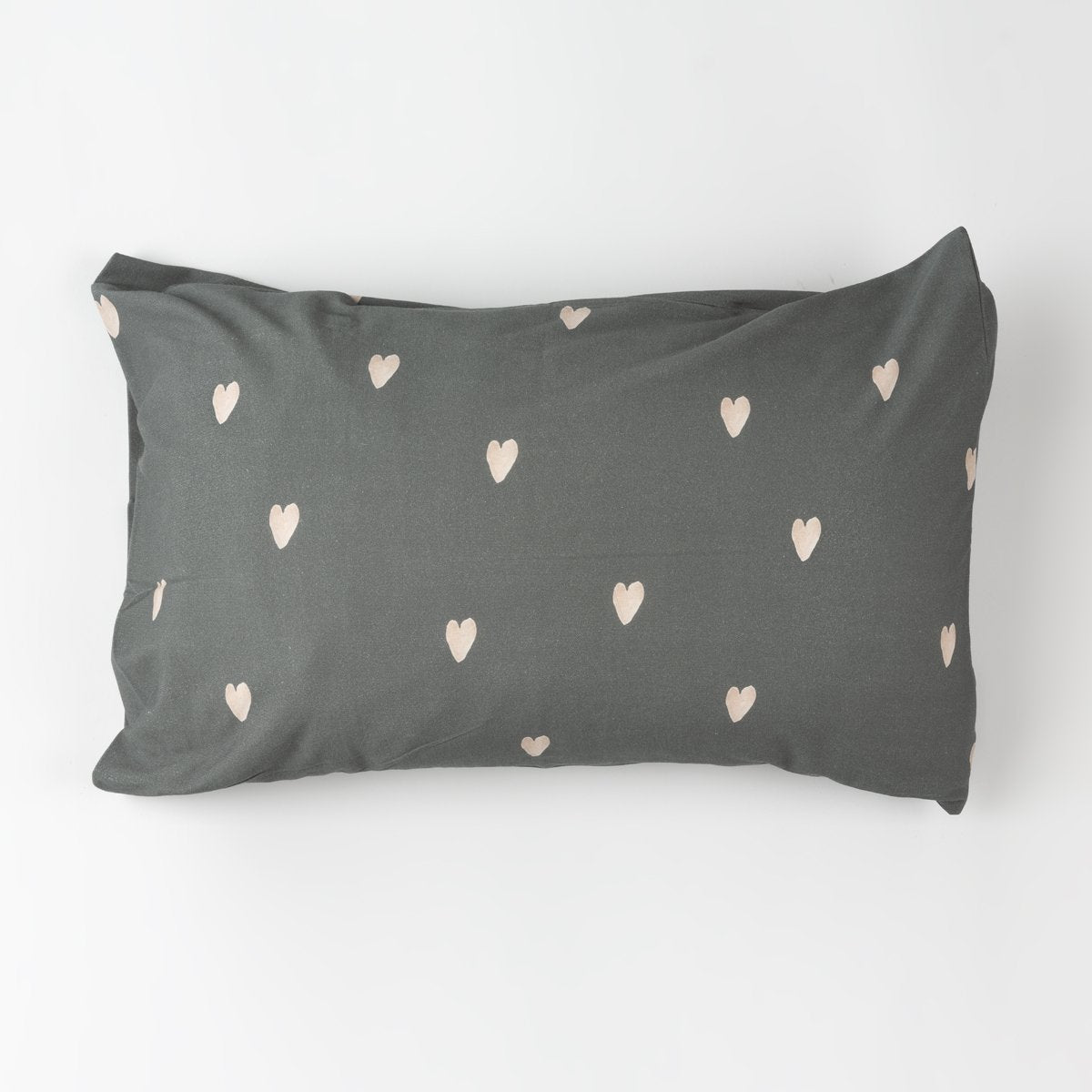 parure linge de lit jersey motif coeur 