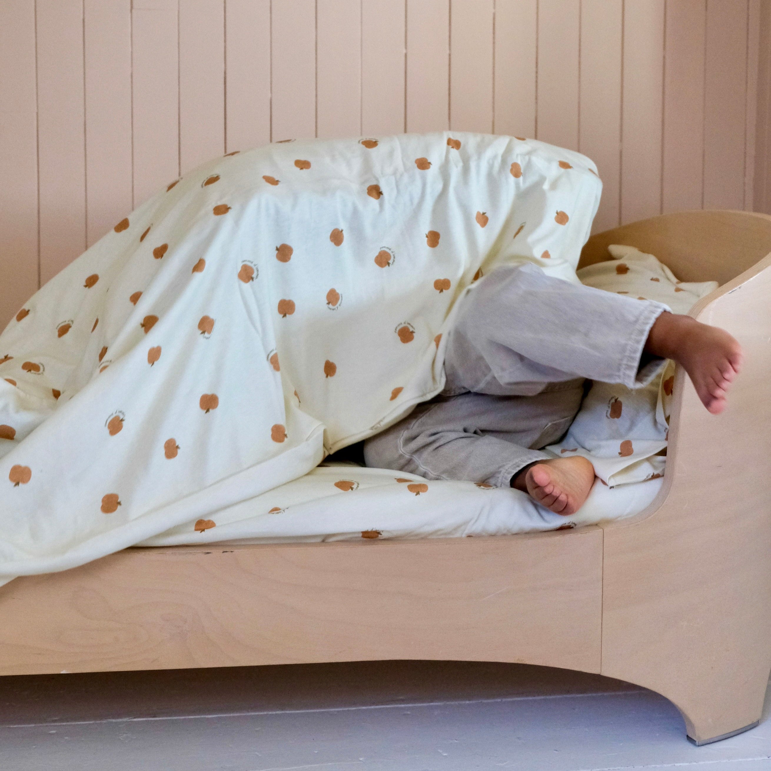 parure linge de lit enfant bébé jersey tout doux pomme