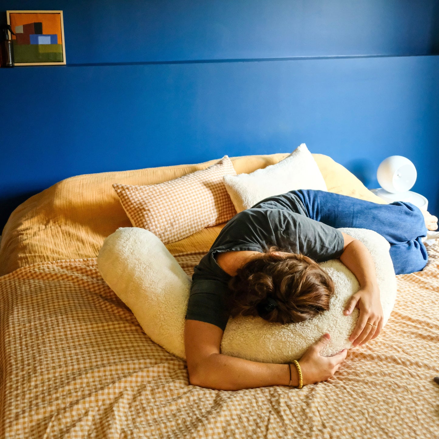 coussin allaitement maternité et grossesse tout doux effet mouton