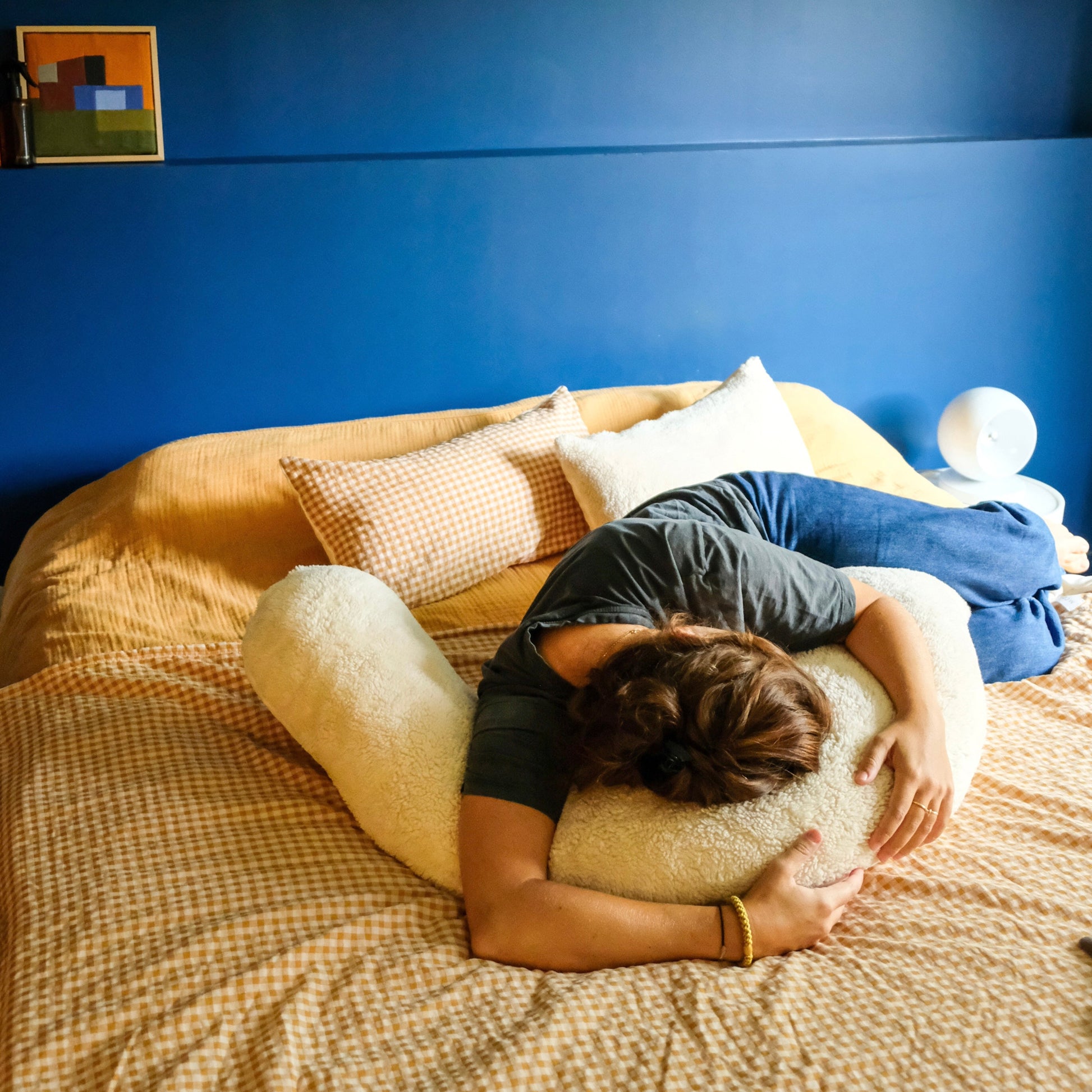 coussin allaitement maternité et grossesse tout doux effet mouton