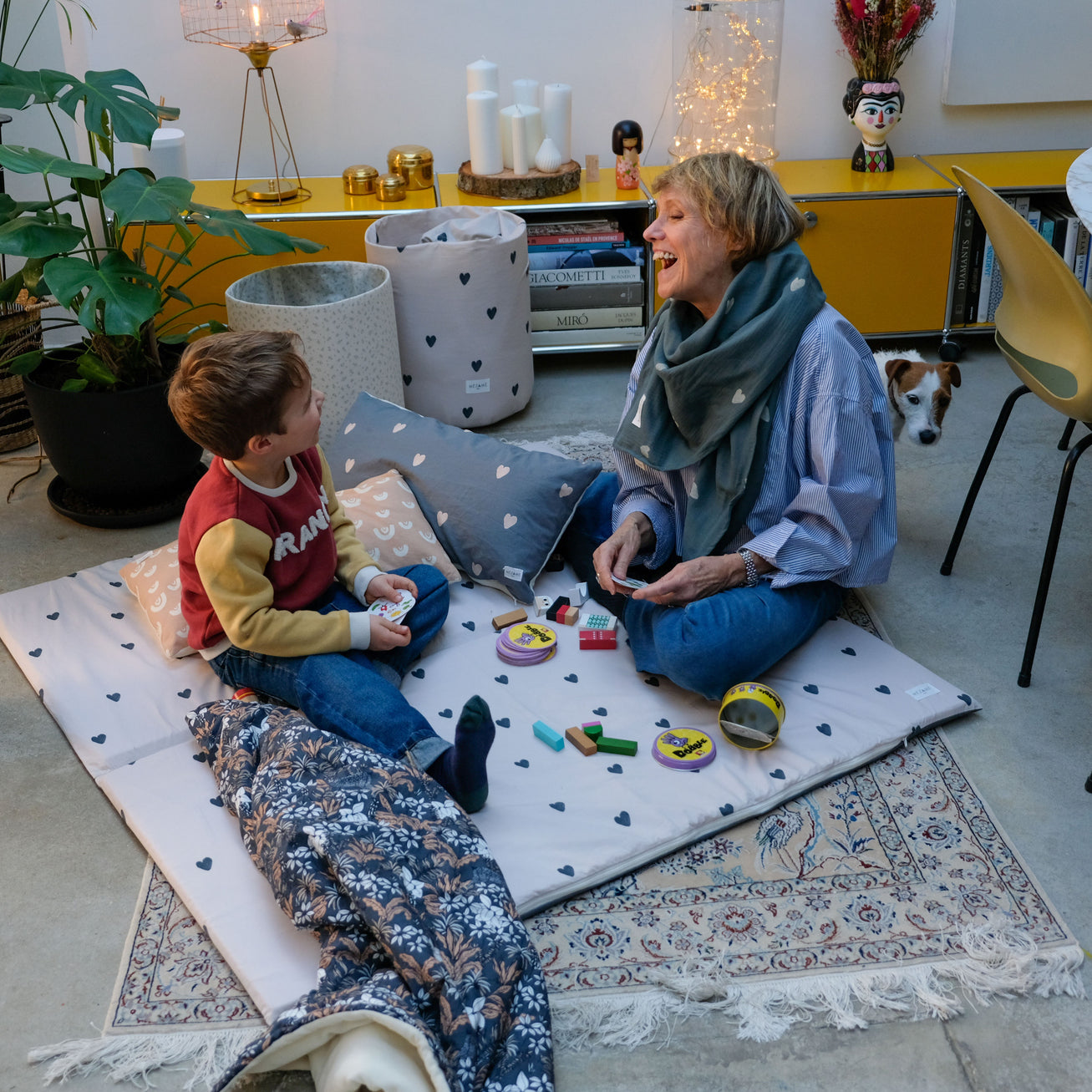 tapis d eveil et motricite motif coeur