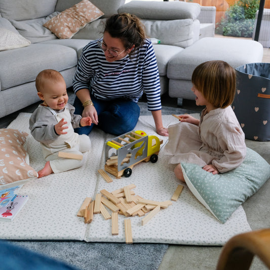 tapis d'éveil crème évolutif nature motricité jeu naissance